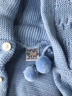 Костюм вязаный голубой Mothercare