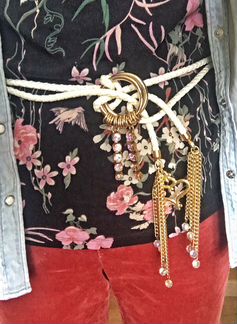 Пояс - ремень, колье дизайнерский Swarovski