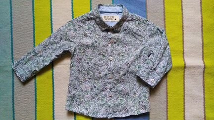 Рубашка с бабочкой Next 9-12 мес (рост 80 см)