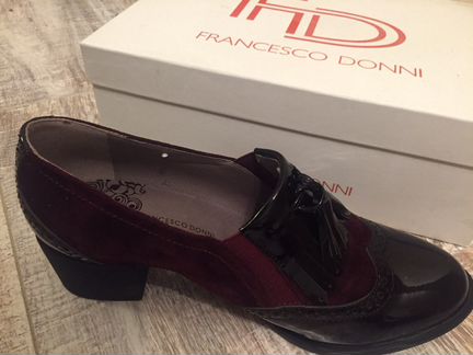 Ботильоны Francesco Donni, бордо, р.38 новые