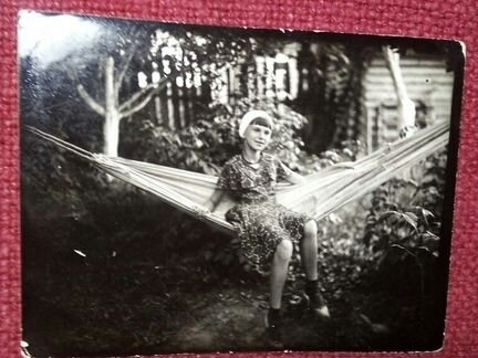 Фото « гамак на даче» 1937 г СССР город Могилёв