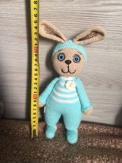 Заяц, амигуруми, вязанная игрушка, ручная работа