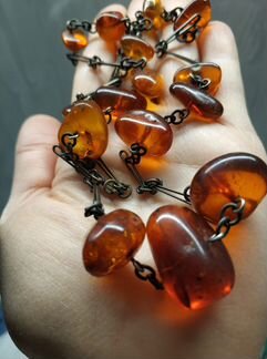 Бусы янтарные