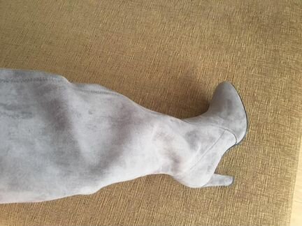 Stuart weitzman ботфорты серые