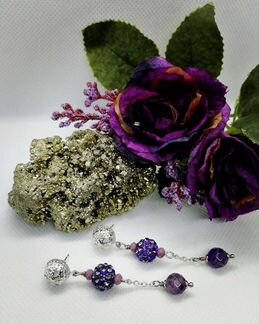 Серьги с аметистом