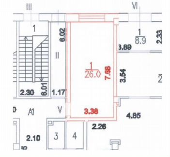 Свободного назначения, 26 м²