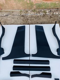 Пластик салона Mercedes w204 чёрного цвета