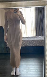 Платье по фигуре JLuxLabel бежевое