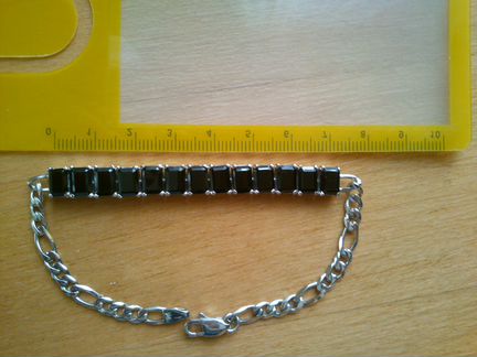 Браслет серебро 925, чешский гранат