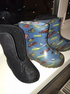 Сапожки резиновые с теплым сапожком