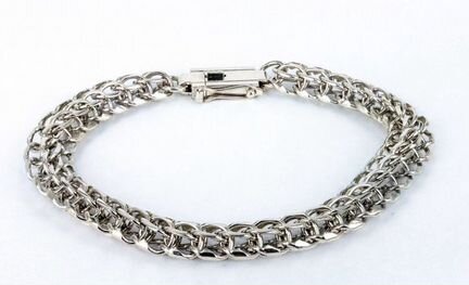 Новый Браслет Белое Золото Фараон плетение