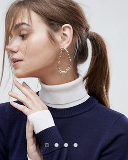 Серьги с кованым эффектом ASOS