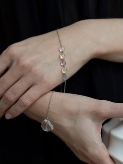 Серебряный браслет с кристаллом Swarovski