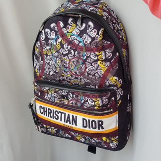 Женский рюкзак Christian Dior ткань + кожа новый