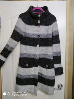 Вязанное пальто