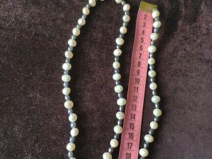 Бусы и браслет из жемчуга