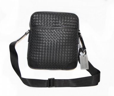Мужская кожаная сумка Bottega black new планшет