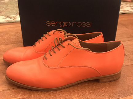 Ботинки Sergio Rossi коралловые новые