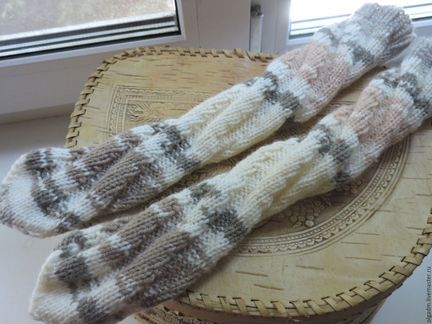 Спиральные носки вязаные.Необычный подарок