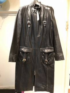 Кожаное пальто размер 46-48