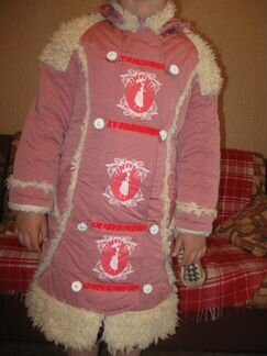 Детское зимнее пальто-дубленка 