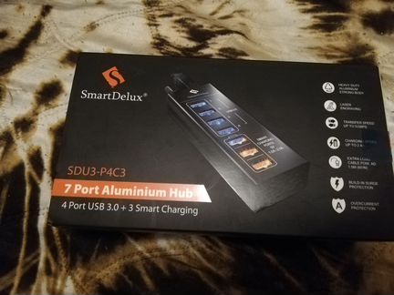 SmartDelux 7-портовый USB-концентратор, SDU3-P4C3