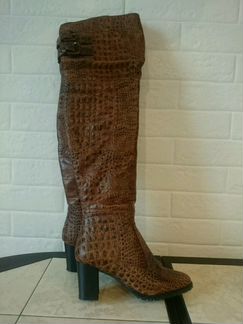 Ботфорты натуральная кожа натуральный мех известны