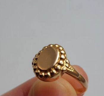 Золотое кольцо, печатка женское, 17, 583 СССР