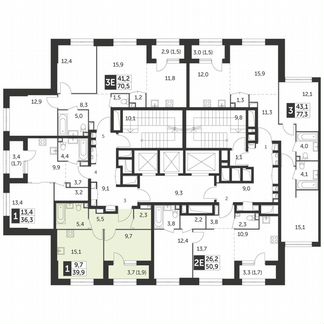 1-к квартира, 39.9 м², 16/29 эт.