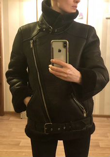 Куртка- Дубленка женская пилот zara