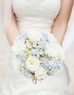 Голубой Букет Невесты, синий свадебный букет