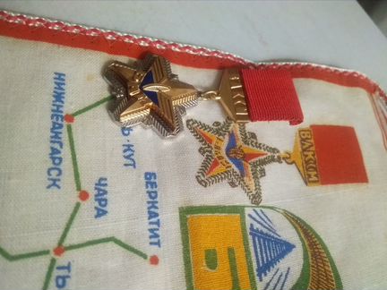 Знак наградной, оригинал, влксм бам, тяжёлый, моне