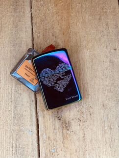 Новая Бензиновая зажигалка градиент сердце