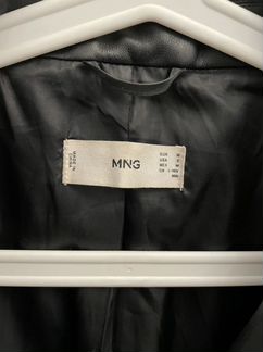Кожаный пиджак Mango