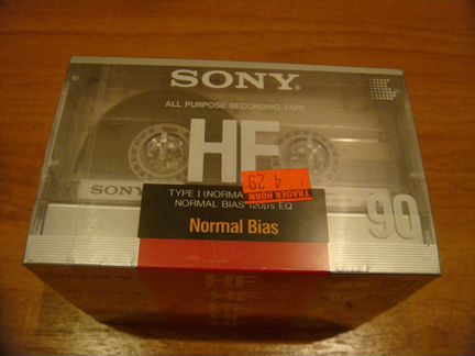 Аудиокассеты Sony HF 90 новые запечатанные 5шт