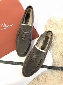 Loro Piana зимние лоферы с мехом
