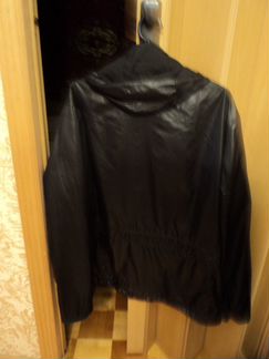 Куртка ветровка чёрная болоньевая