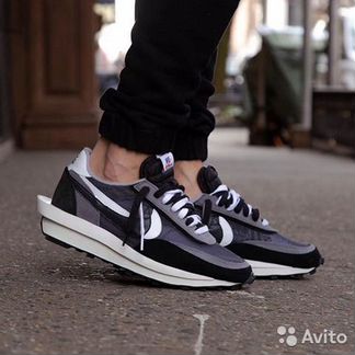 Кроссовки Nike LD Waffle Sacai Black Nylon (41-45)