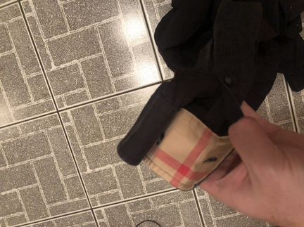 Рубашка Burberry с клеткой темно-синяя M