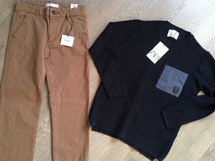 Новый модный джемпер Zara. Хлопок. 10/140