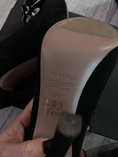 Чёрные итальянские замшевые туфли renzi