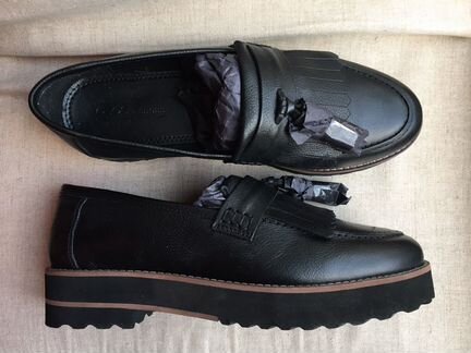 Чёрные кожаные лоферы