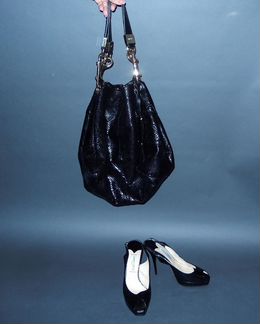 Питоновые черные босоножки Jimmy Choo
