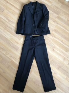 Синий школьный брючный костюм stenser