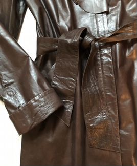 Кожаный плащ 50 размер