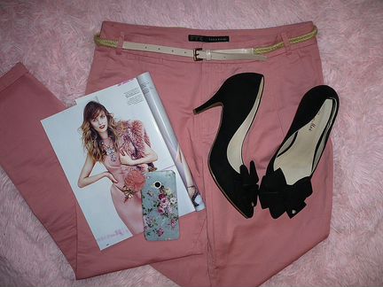 Новые летние брюки чиносы Zara, 46 р-р, длина 7/8