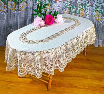 Скатерть Desirae Цвет: Кремовый, Золотой (150х300 см)