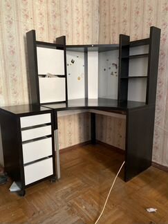 Рабочий стол с тумбой Микке икея