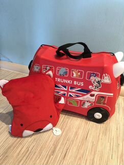Чемодан Trunki Bus + плед и подушка