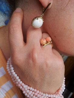 Коралл золото серьги авторская работа